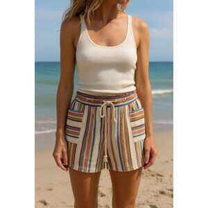 ROXY Sunny Coasy Stripe Shorts Women's size XL NEW 2025